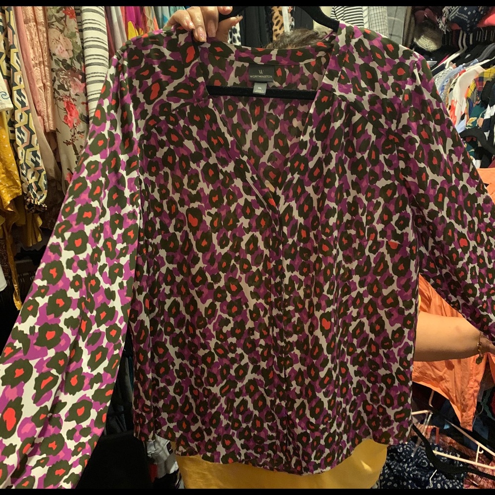 Worthington long sleeve blouse